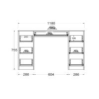 Mesa de Escritório Ditália 7 Gavetas Pe-100 Branca - 7