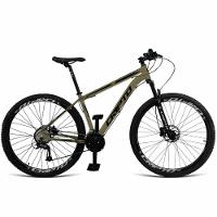 Bicicleta Aro 29 Cripto 24 Marchas E Freios A Disco - Verde Militar-preto - 15" Verde Militar-preto - 1