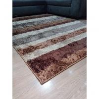 Tapete Sala 1,50x2,00m Pelo Macio Capucino Listrado - 3