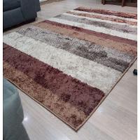 Tapete Sala 1,50x2,00m Pelo Macio Capucino Listrado - 5