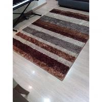 Tapete Sala 1,50x2,00m Pelo Macio Capucino Listrado - 6