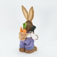 Coelho De Páscoa Decoração Palha Coelhinho Trabalhador 46cm - 2