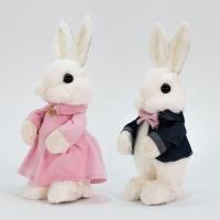 Casal De Coelhos De Páscoa Enfeite Decoração Coelhinhos 20cm - 2
