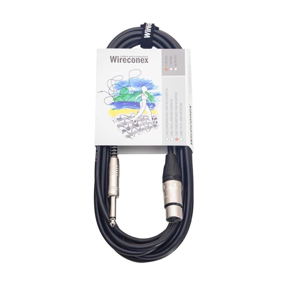 Cabo Para Microfone Emborrachado P10 Xlr 10 Metros Mpae-10 Wireconex [f108] - 2