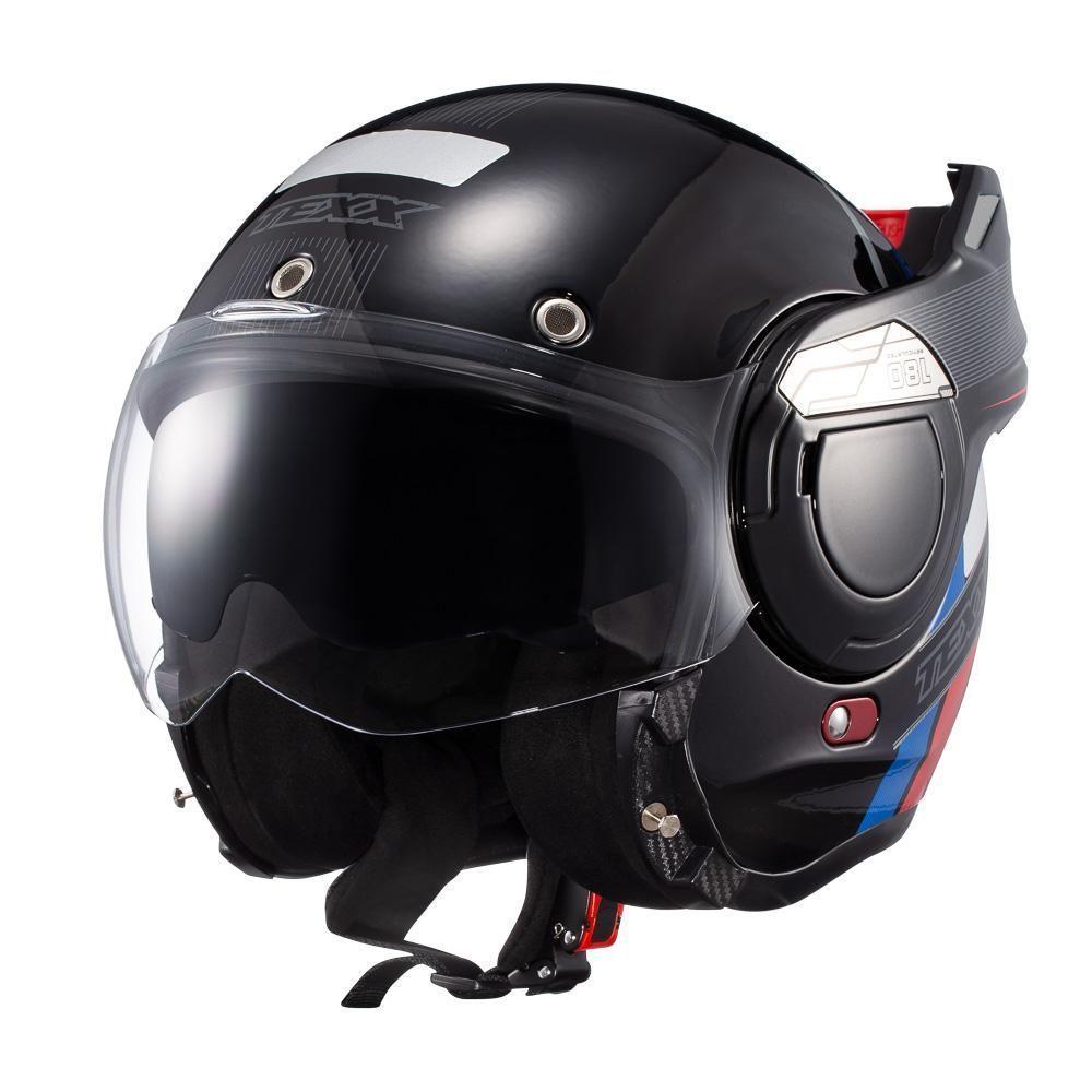 Capacete Texx Esc Stratos 180 Journey Pret Azul Verm 56 [f016] - 9
