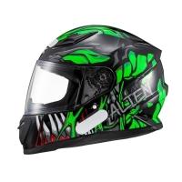 Capacete Texx Fechado Hawk Alien Verd Pret 56 [f016] - 1