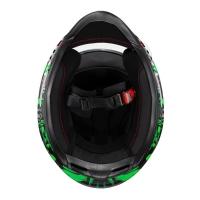 Capacete Texx Fechado Hawk Alien Verd Pret 56 [f016] - 2