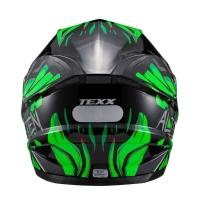 Capacete Texx Fechado Hawk Alien Verd Pret 56 [f016]