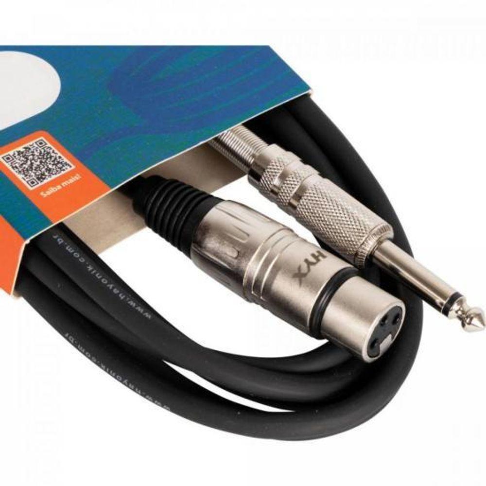Cabo Para Microfone Hayonik Linha Brasil Xlr(f) X P10 3m Preto [f003] - 2