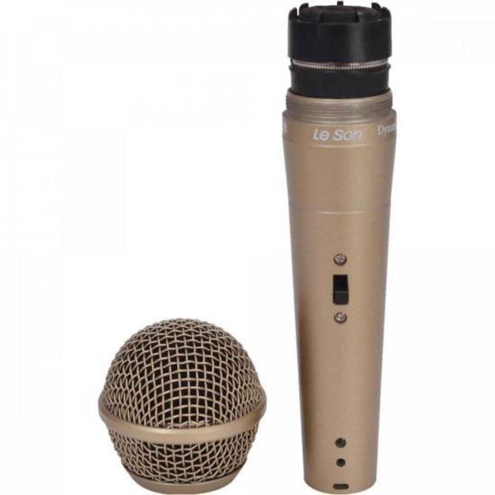 Microfone De Mão Leson Ls58 Dinâmico Champanhe [f002] - 3