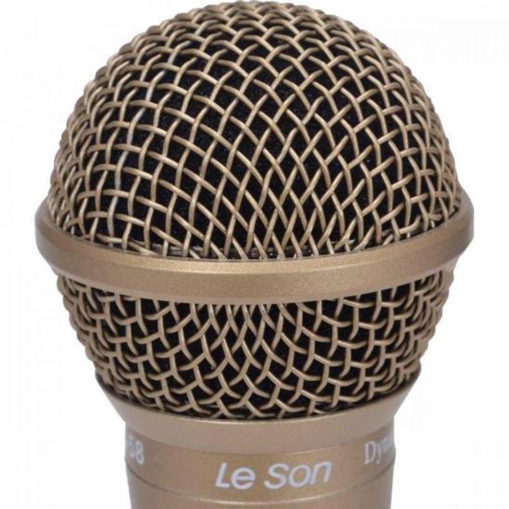 Microfone De Mão Leson Ls58 Dinâmico Champanhe [f002] - 5