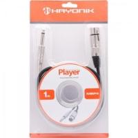 Cabo Para Microfone Hayonik Player Xlr(f) X P10 1m Preto [f003] - 1