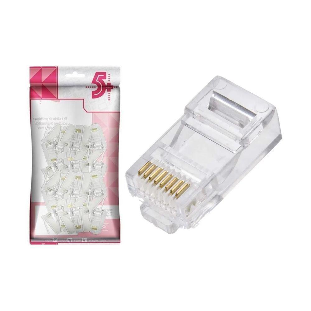 Plug Rj45 - Cat6 - 8x8 Sem Guia Pct Com 10 Peças - 1