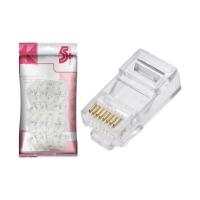 Plug Rj45 - Cat6 - 8x8 Sem Guia Pct Com 10 Peças - 1