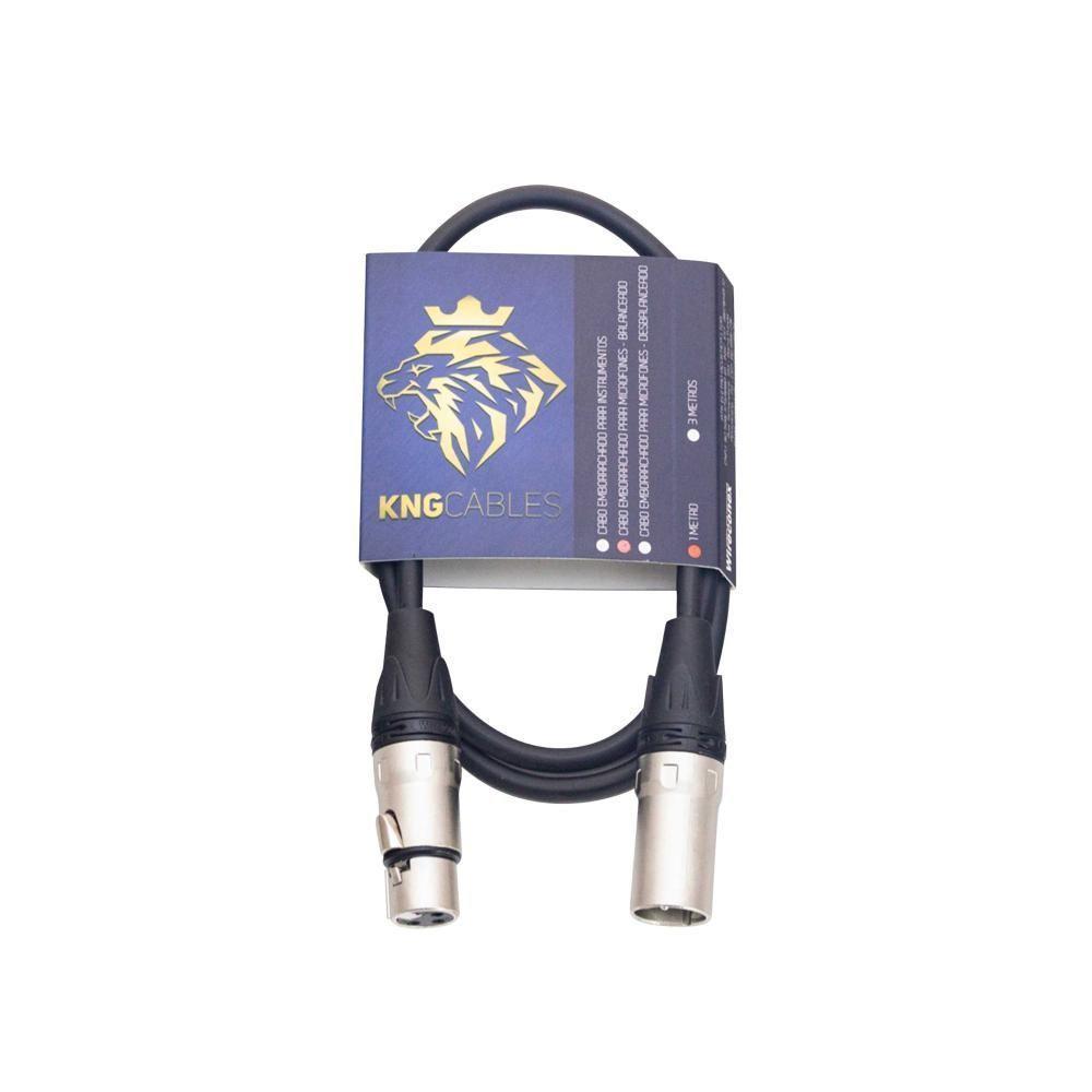 Cabo Para Microfone Balanceado Xlr Xlr 01 Metro Mcb-01 Kng Wireconex [f108] - 2