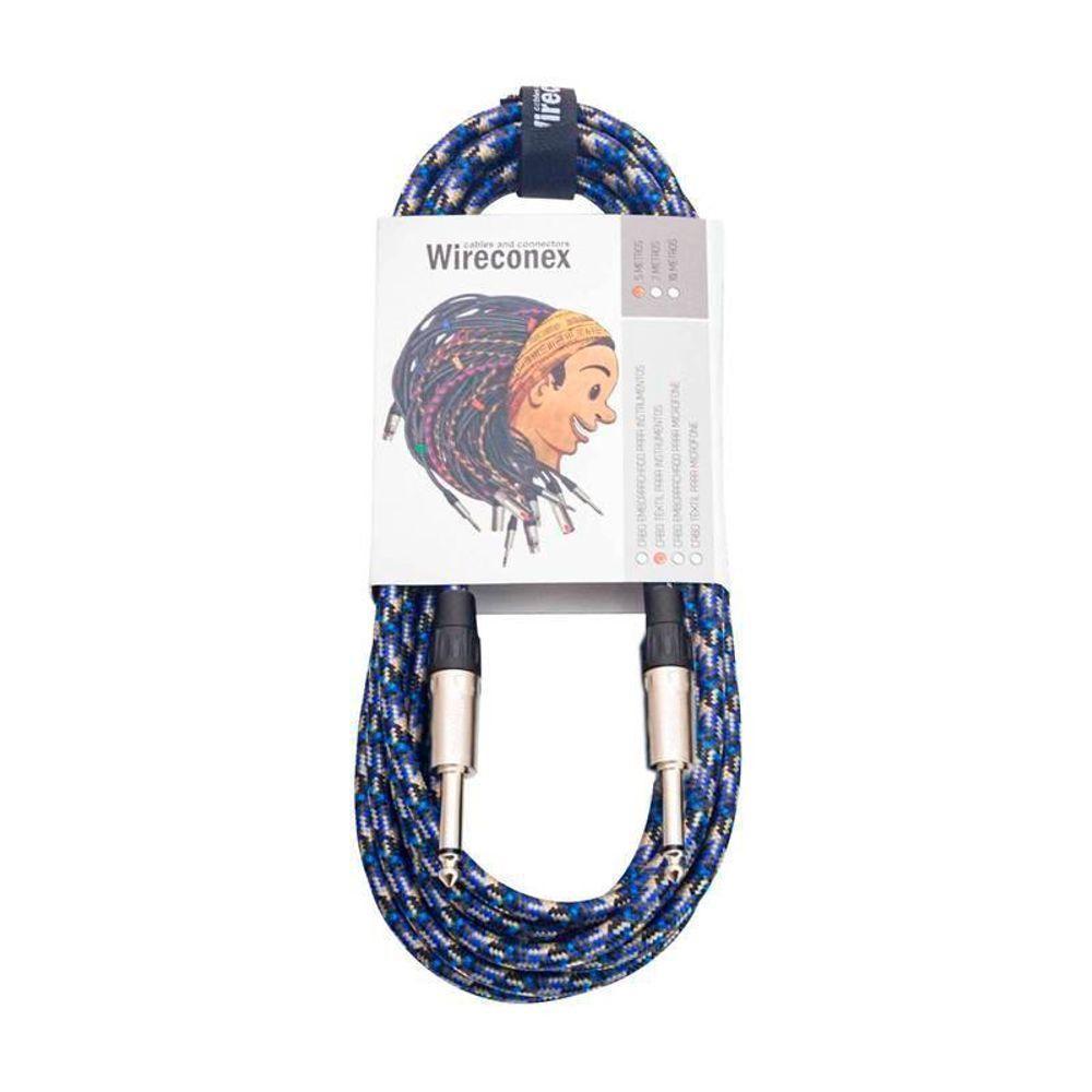 Cabo Para Instrumentos Têxtil P10 P10 3 Metros Guitx-03 Wireconex [f108] - 2