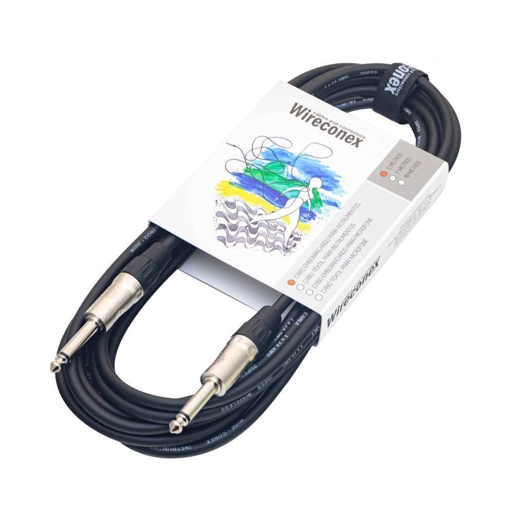 Cabo Para Instrumentos Emborrachado P10 P10 5 Metros Guiems-05 Wireconex [f108] - 1