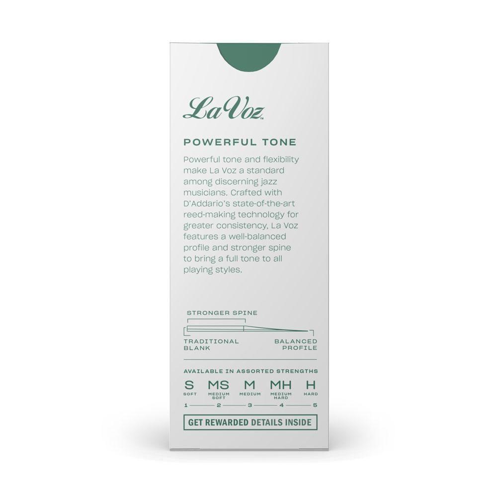Palheta Sax Tenor Medium (5 Peças) D Addario La Voz Rkc05md [f035] - 2