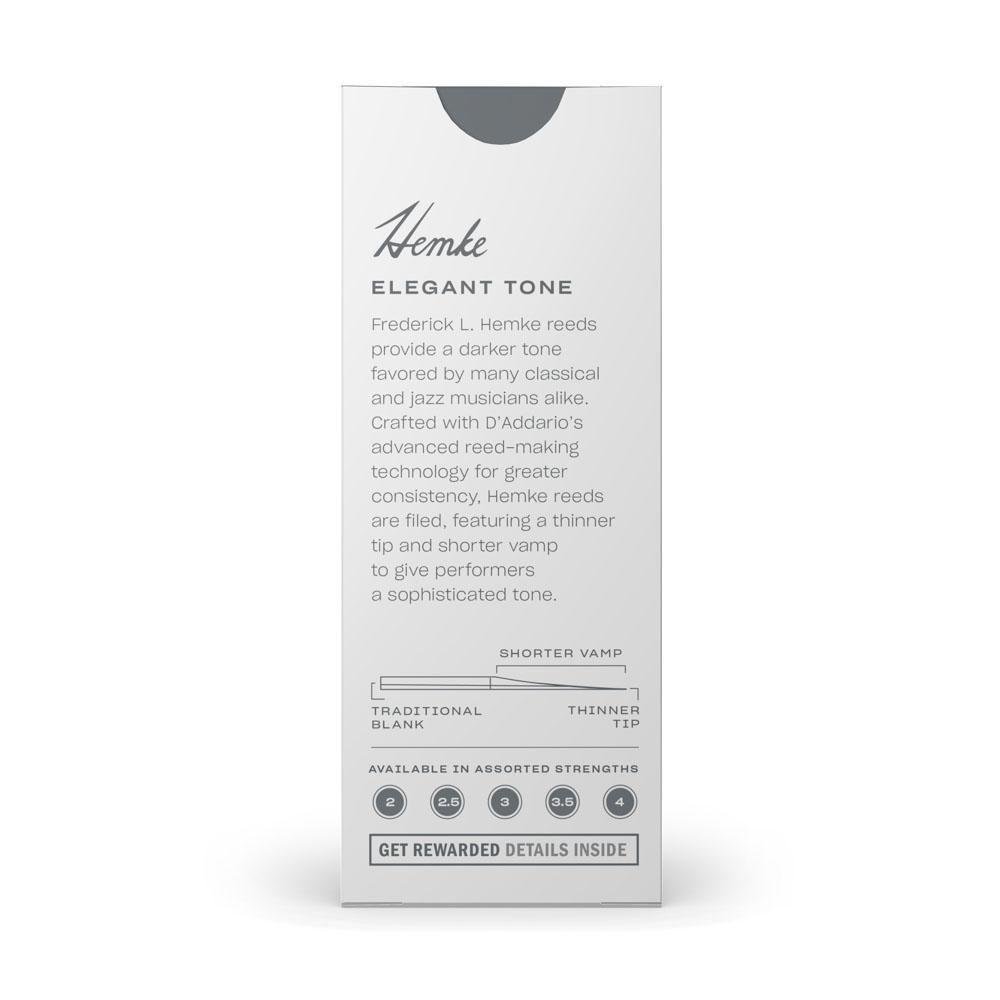 Palheta Sax Barítono 2.5 (5 Unidades) D Addario F. L. Hemke [f035] - 2