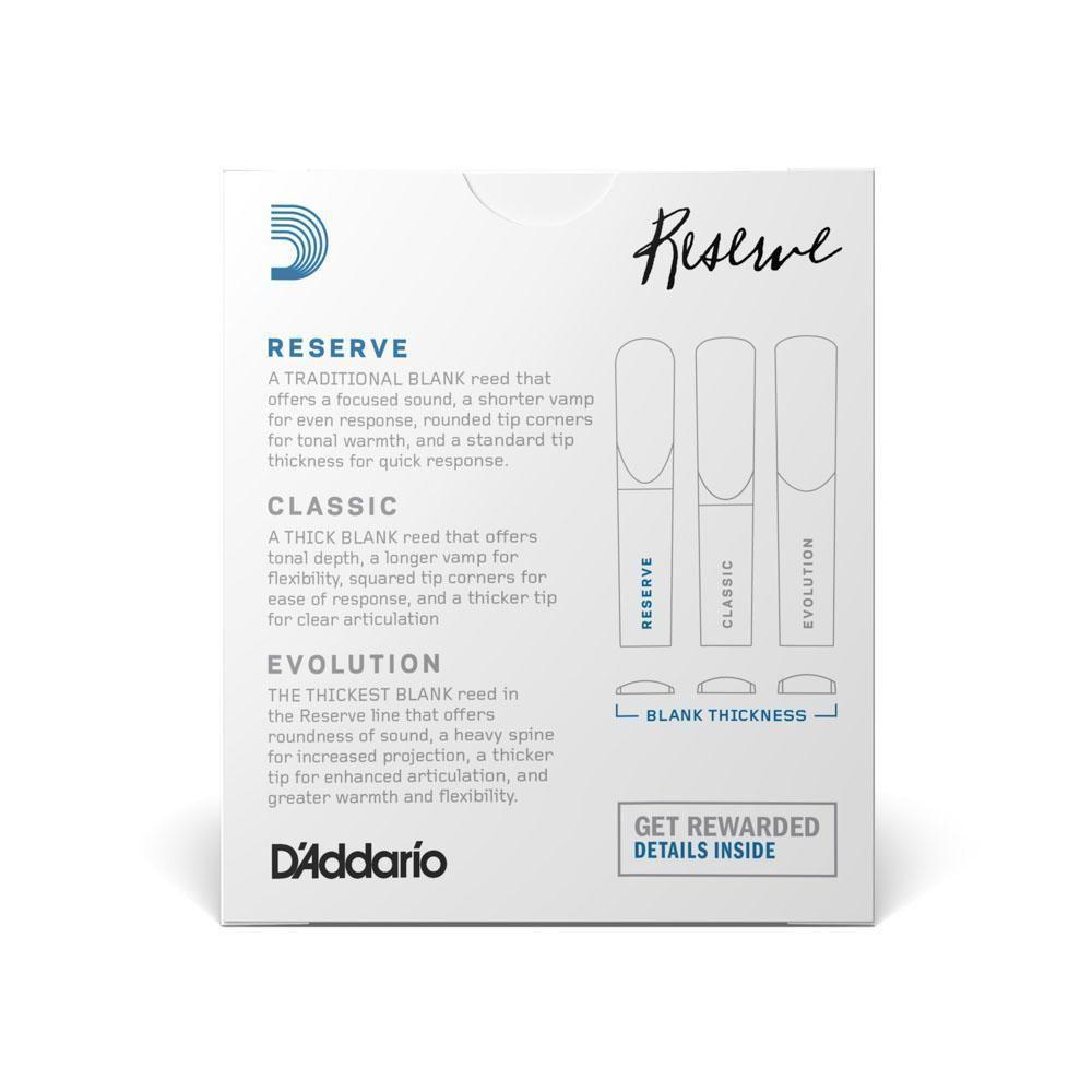 Palheta Clarineta Bb 4.0 (10 Unidades) D Addario Reserve [f035] - 3