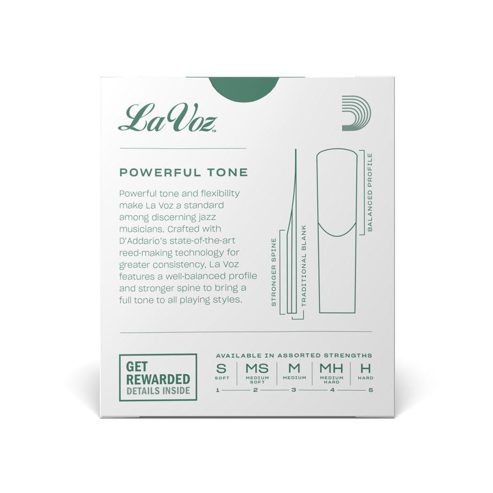 Palheta Sax Soprano M-s (10 Peças) D Addario La Voz Ric10ms [f035] - 2