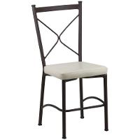 Kit 2 Cadeiras Buffet Em Alumínio Marrom Com Bege - 4