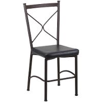 Kit 2 Cadeiras Buffet Em Alumínio Marrom Com Preto - 3