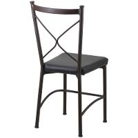 Kit 2 Cadeiras Buffet Em Alumínio Marrom Com Preto - 4