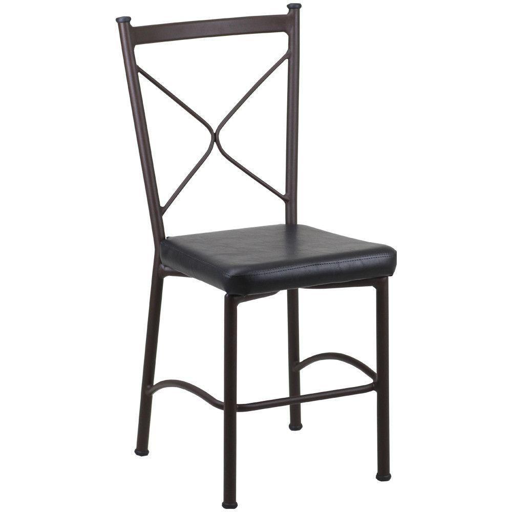 Kit 2 Cadeiras Buffet Em Alumínio Preto Com Preto - 4