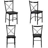 Kit 2 Cadeiras Buffet Em Alumínio Preto Com Preto - 6