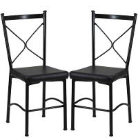 Kit 4 Cadeiras Buffet Em Alumínio Preto Com Preto - 5