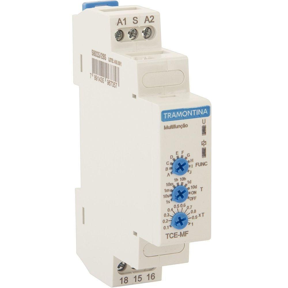 Relé Temporizador Tramontina Multifunção 24-240 V 0,1s A 10d Ac-dc 8 A Ac-1 Ou 2 A Ac-15 Tramontina - 1