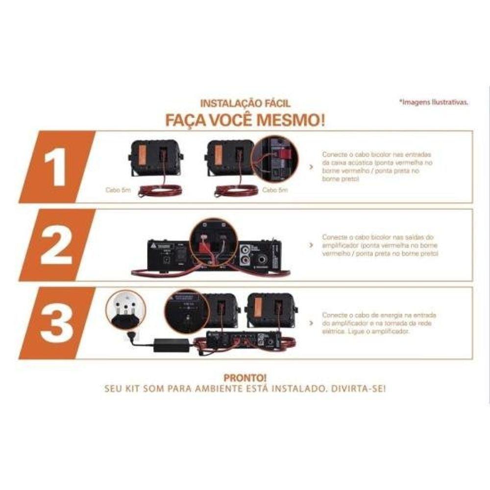 Kit Som Ambiente Ambience 2000 Od V2 Preto Hayonik - 4