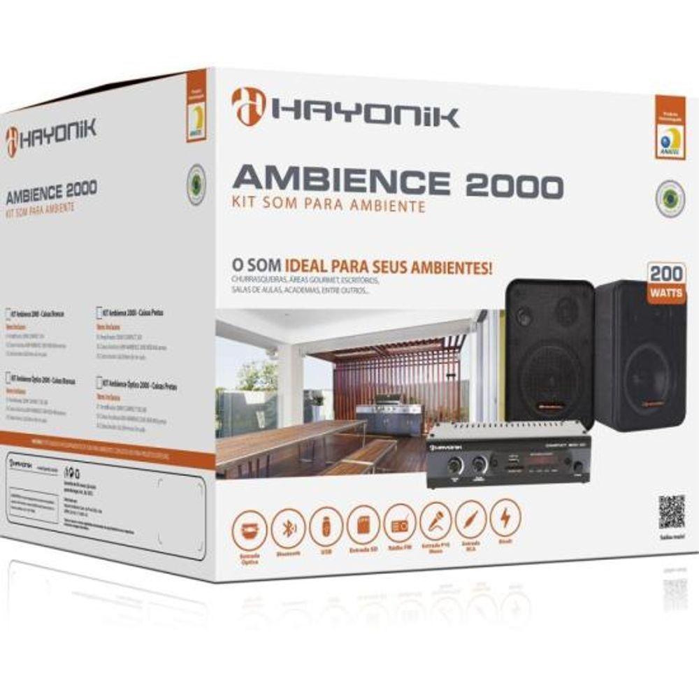 Kit Som Ambiente Ambience 2000 Od V2 Preto Hayonik - 5