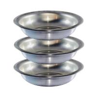 Conjunto Kit Bacia Alumínio Redonda Banho Assento 3 Peças N3 - 1