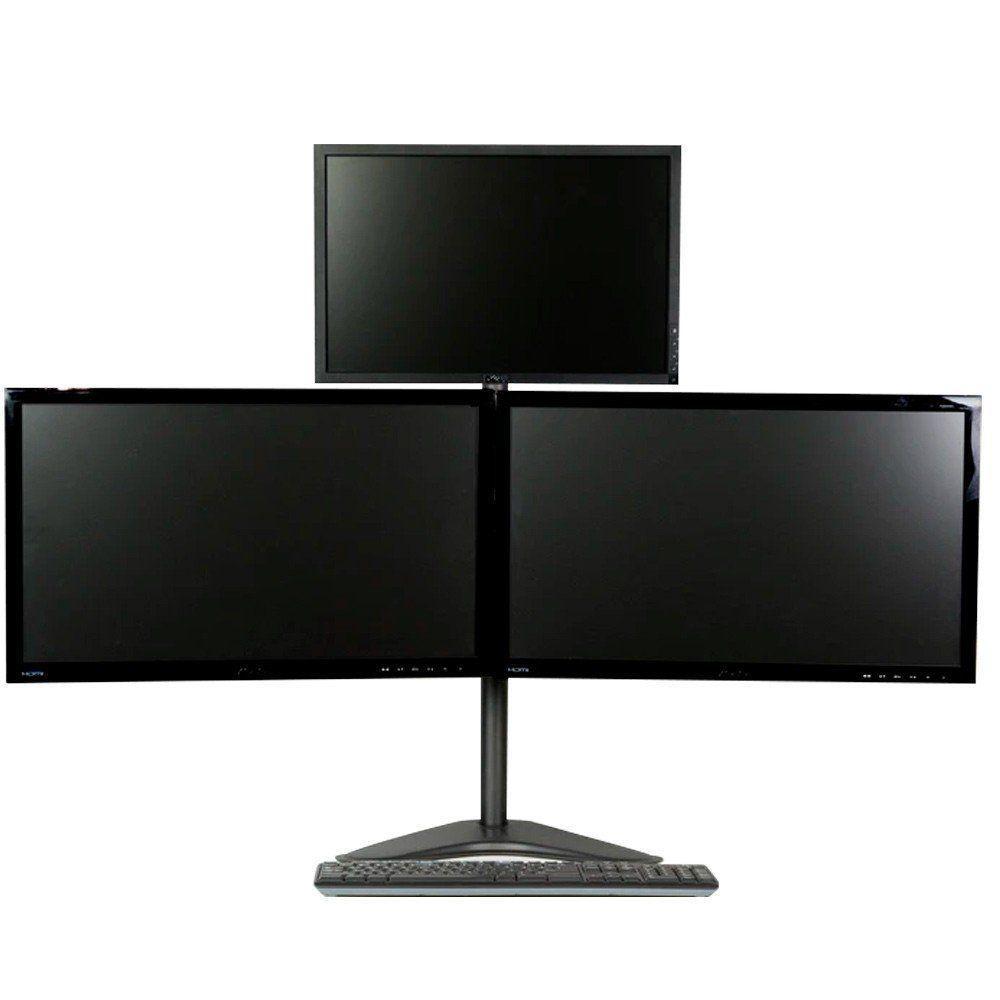 Suporte Para 3 Monitores 15 A 32 Ajuste De Altura E Convergência Ctm33n - 4