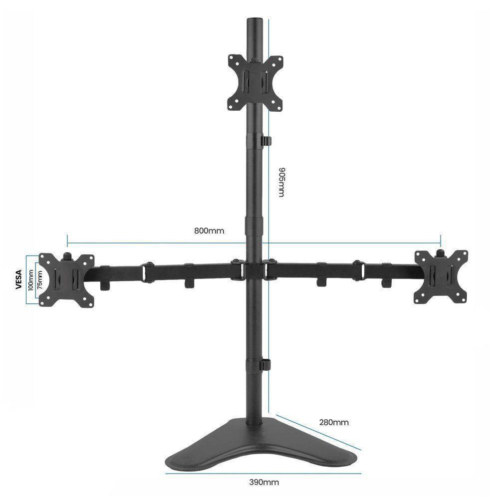 Suporte Para 3 Monitores 15 A 32 Ajuste De Altura E Convergência Ctm33n - 5