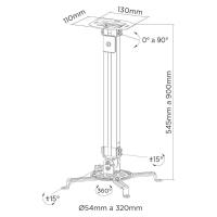 Suporte Para Projetor Teto Cpr900bl Preto Central Suportes - 2