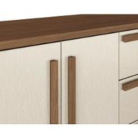 Cômoda Casal Málaga Gold 2 Portas e 5 Gavetas c/ Pés jatoba/Areia - Santos Andirá - 2