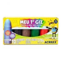 Meu Primeiro Giz De Cera - 12 Cores - Acrilex - - 1