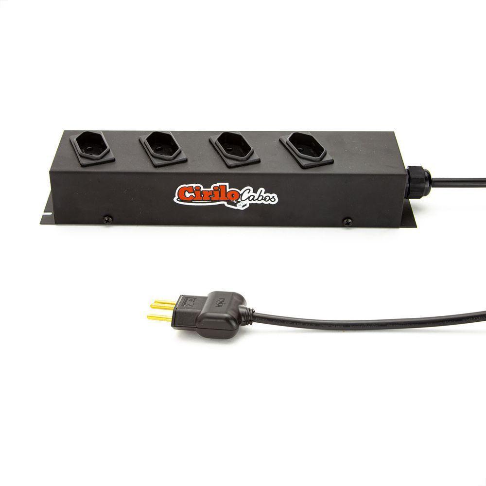 Extensão Cabo Pp 3x1,50 De 4 Tomadas 10a - 90 Metros - 6