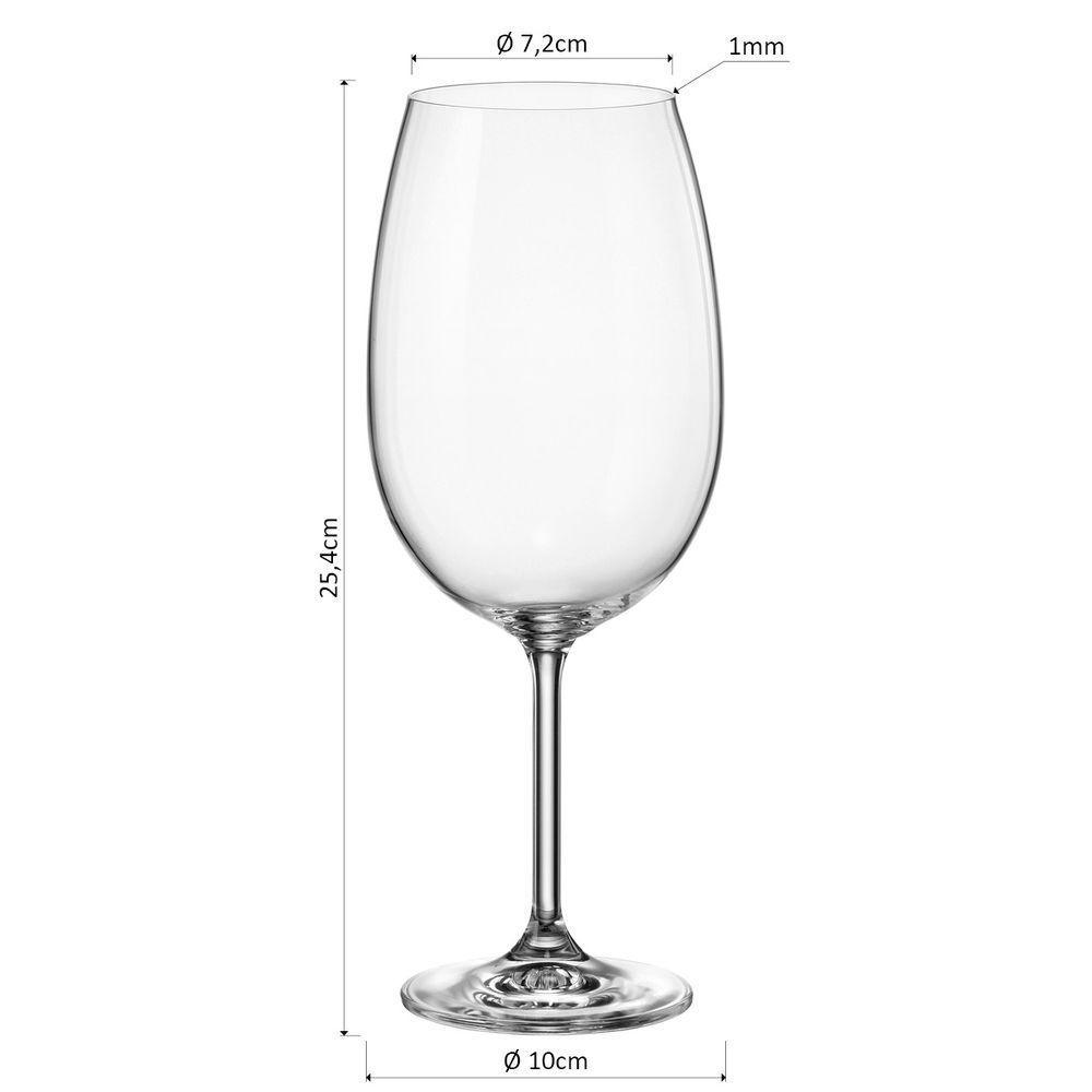 Bohemia Gastro Taça Vinho 25x10x10cm 850ml Cristal Transp 6pç - 2