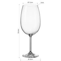 Bohemia Gastro Taça Vinho 25x10x10cm 850ml Cristal Transp 6pç - 2