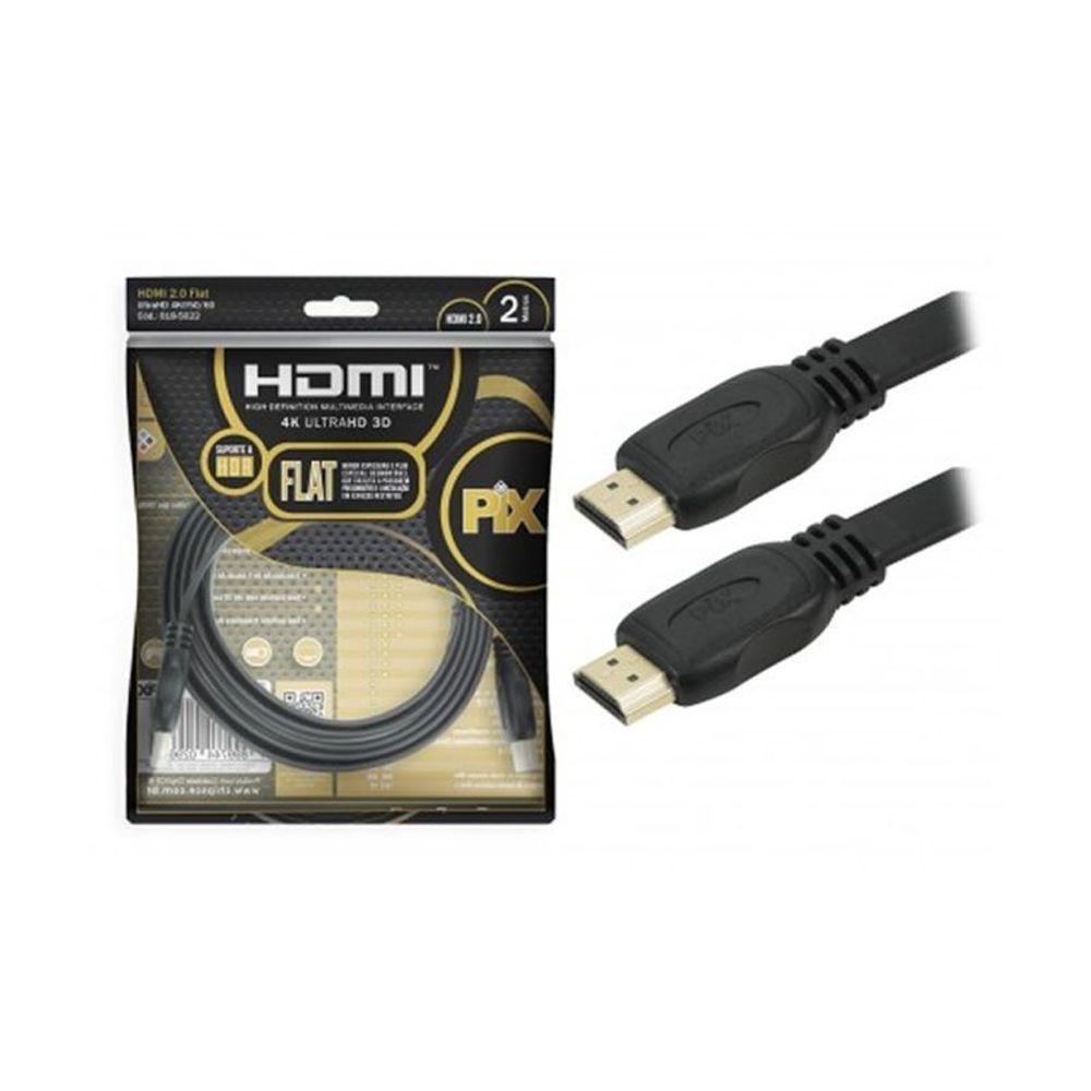 Cabo Hdmi 2 0 Flat 2 Metros 4k Hdr 19 Pinos Pix 018 5022 - 1