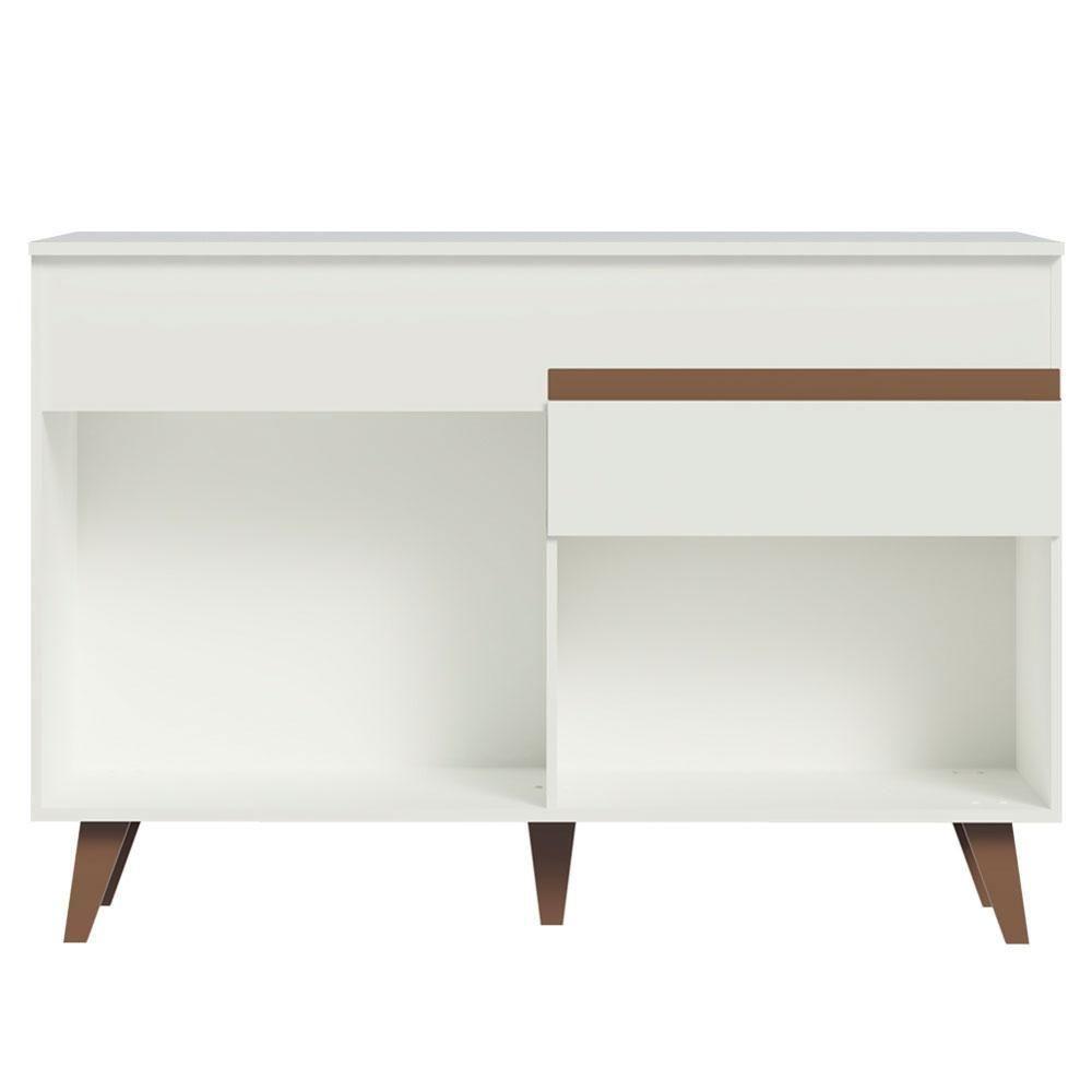 Balcão Gabinete De Pia Cozinha 2 Portas 1 Gaveta Branco Reims Madesa Branco - 6