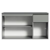 Balcão Gabinete De Pia Cozinha 3 Portas 1 Gaveta Suspenso Cinza Nice Madesa Cinza - 7