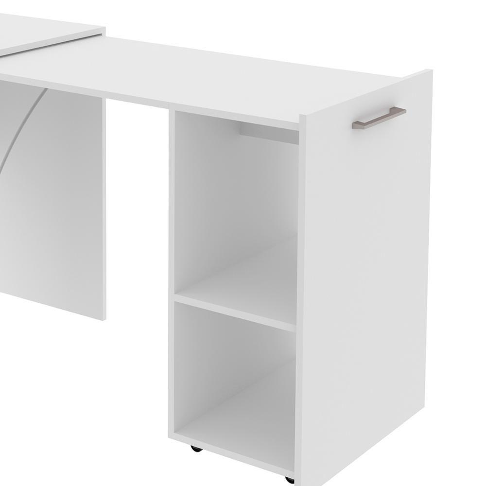 Escrivaninha Multiuso Retratil 2 Nicho Me4170 Branco Tecno Mobili Branco - 5