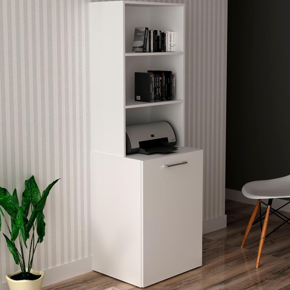 Armario Escrivaninha Multiuso Retratil 5 Nicho Me4171 Branco Tecno Mobili Branco - 3
