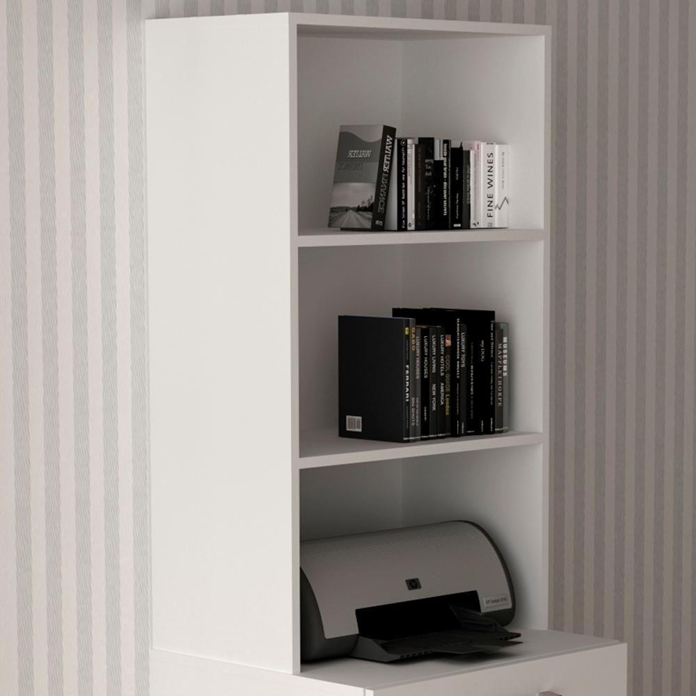 Armario Escrivaninha Multiuso Retratil 5 Nicho Me4171 Branco Tecno Mobili Branco - 4