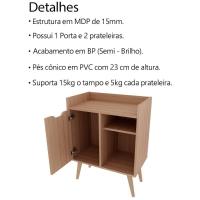 Aparador Balcao Bar Cantinho Do Cafe Multiuso Ap2310 Amendoa Tecno Mobili Amendoa - 6
